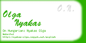 olga nyakas business card